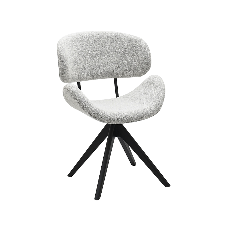 Look spécial chaise à manger en chêne noir pivotant